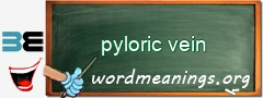 WordMeaning blackboard for pyloric vein